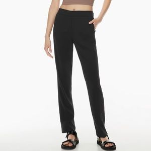 Aritzia Babaton Conan Pant Mid-rise Ankle-length Slim-fit Black Size 10